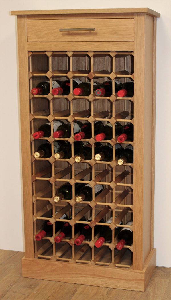 50 Bottle Wine Cabinet Wooden Rack Plinth (S)
