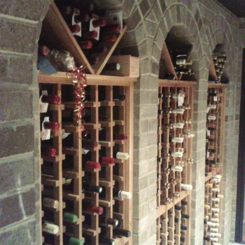Arched Oak Wine Rack 