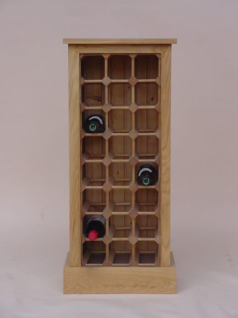 24 bottle oak wine cabinet