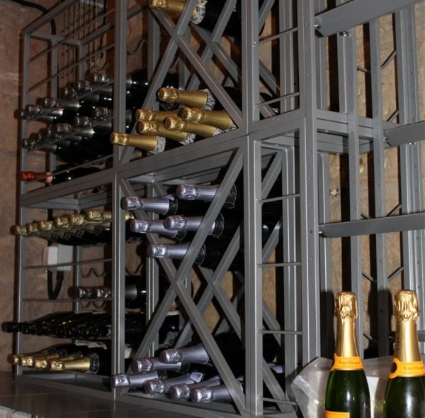 Black Metal Wine Racks Bespoke Cellar Design Wine Racks UK   Metal Wine Racks 1 600x589 