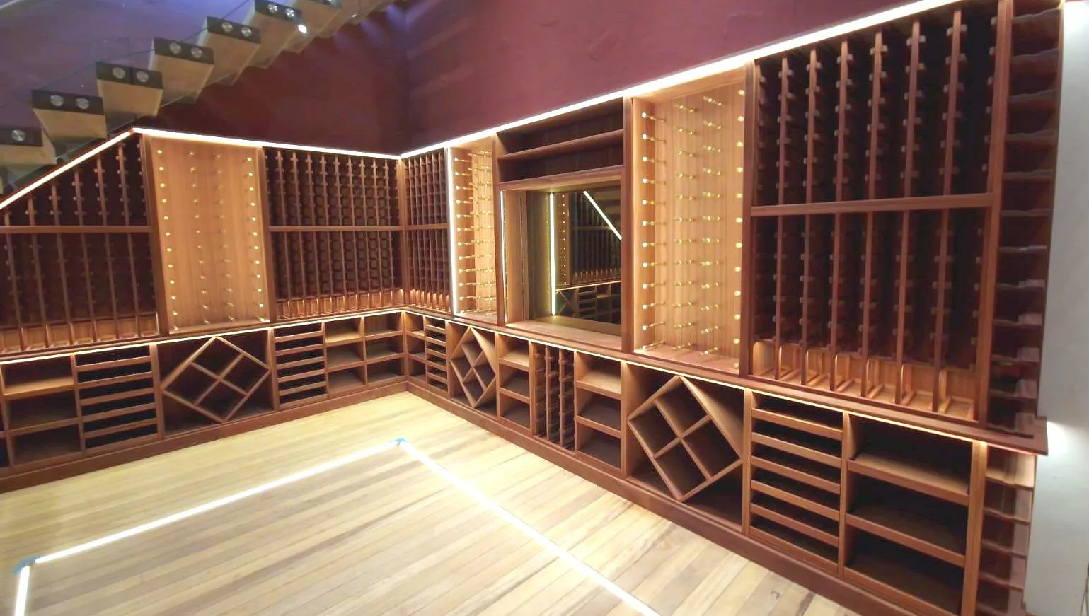 Handmade mahogany wine cellar for private residence Wine Racks UK