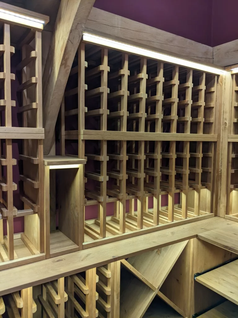 A solid pine wine rack for a private residence in Tunbridge Wells 9