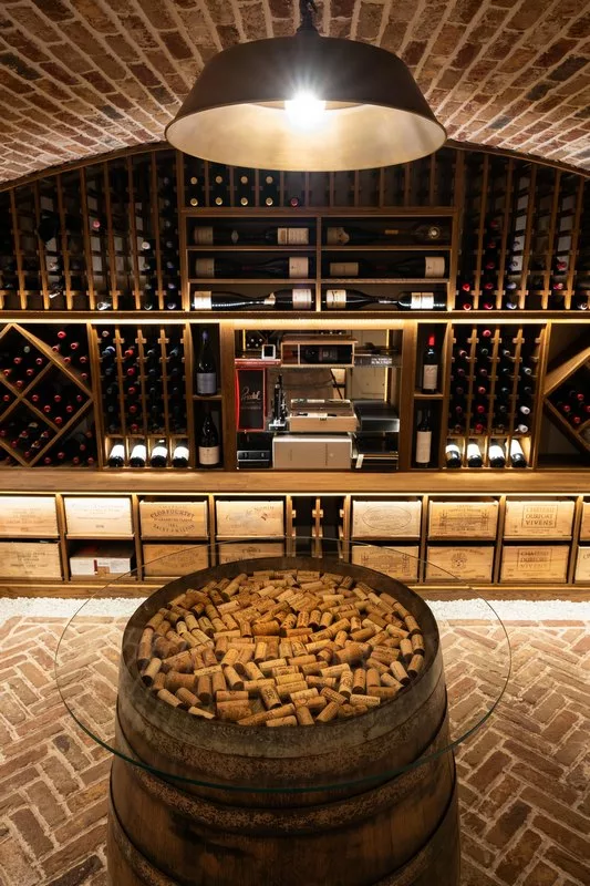 solid oak vaulted wine cellar 1