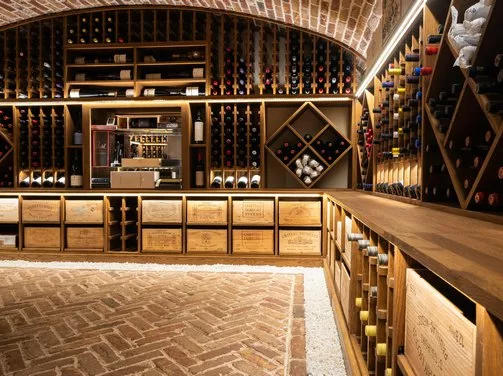 Vintage Solid Oak Wine Cellar