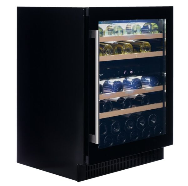 Undercounter modern wine fridge - Dunavox Flow-39 side on