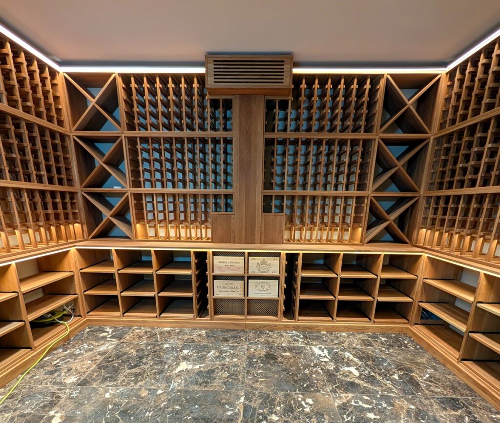 solid oak danish oil wine room 1