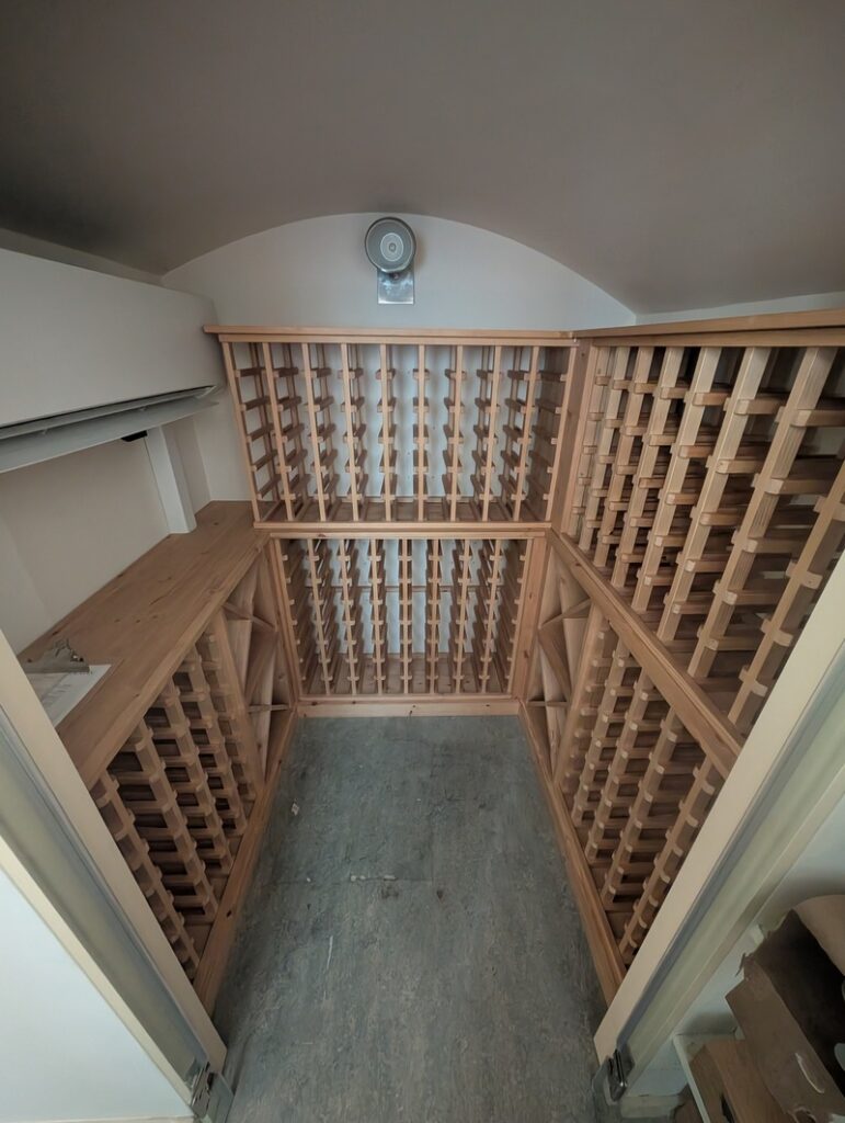 wine cellar solid pine light oak stain glazed